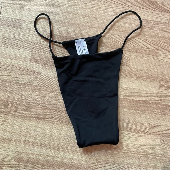437 Trey Black Bikini Thong Swimsuit Bottoms Sexy - Picture 6 of 6